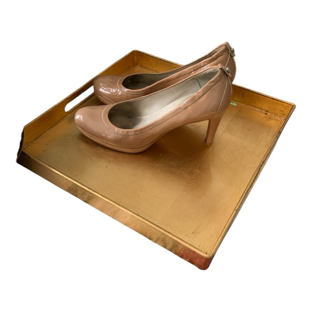 Stuart Weitzman Beige Patent Leather Heels Size 9 Medium - Picture 2 of 8